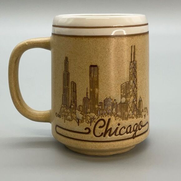 Vintage Chicago Skyline Souvenir Coffee Tea Mug Made in Japan Mid Century Modern - Picture 3 of 8